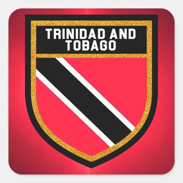 Trinidad And Tobago Flag Square Sticker (Front)