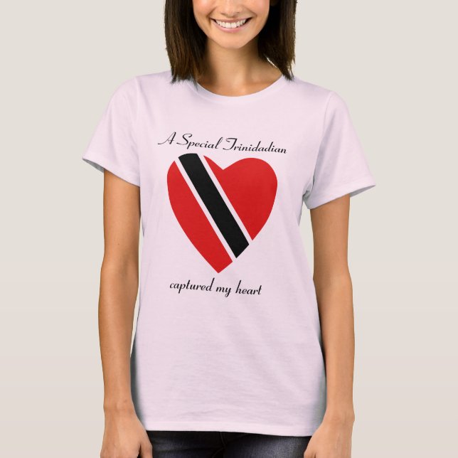 Trinidad and Tobago Flag Sweetheart T-Shirt (Front)