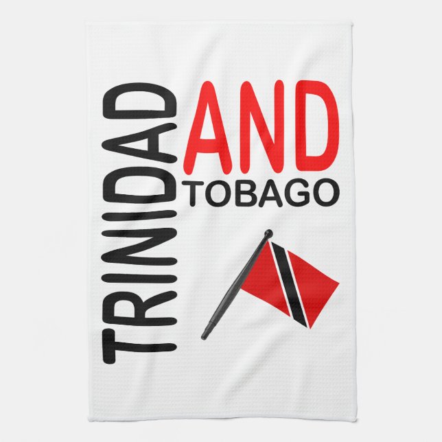 Trinidad and Tobago Flag Tea Towel (Vertical)