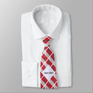 Trinidad and Tobago Flag Tiled with Your Name Tie