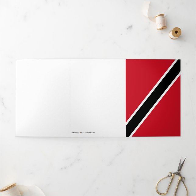 Trinidad and Tobago flag Tri-Fold Card (Outside)