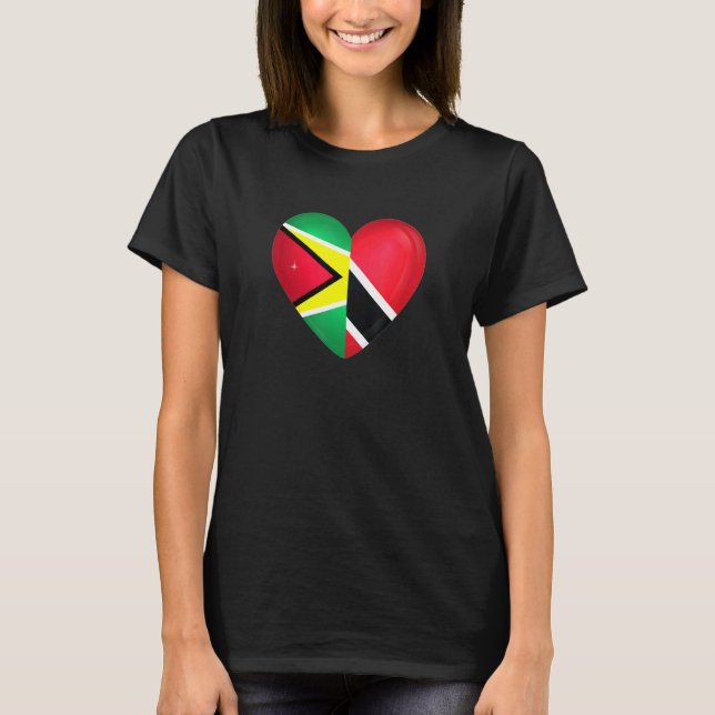 Trinidad and Tobago Flag Trini Guyana Guyanese Fla T-Shirt (Front)