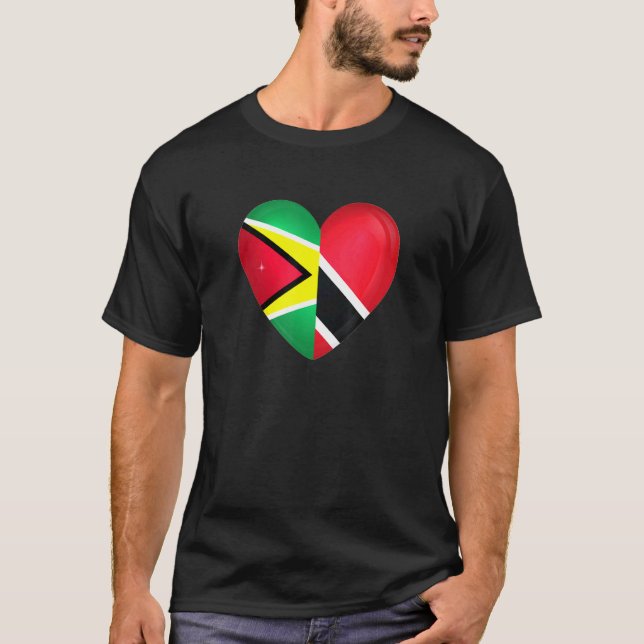 Trinidad and Tobago Flag Trini Guyana Guyanese Fla T-Shirt (Front)