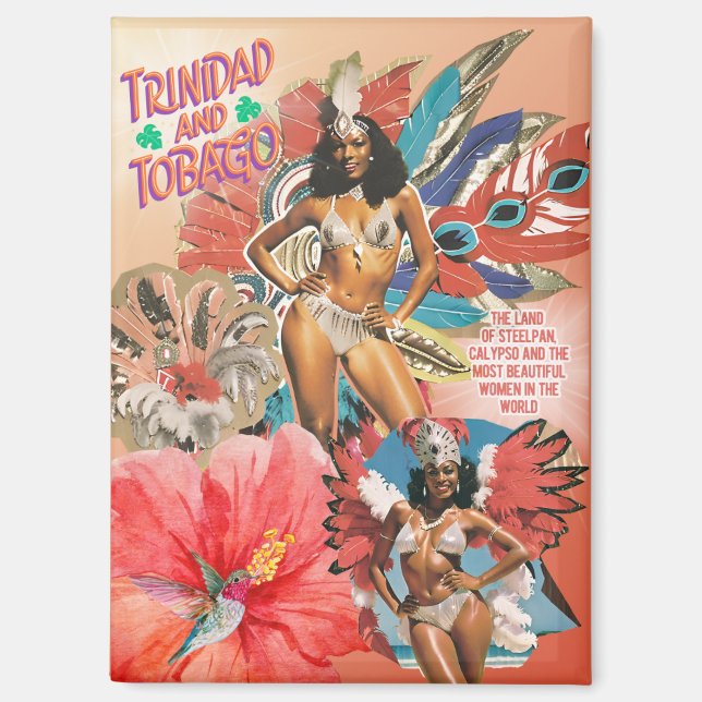 Trinidad and Tobago Iconic Carnival Air Freshener  Magnet (Front)