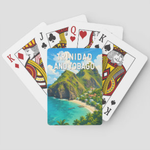 Trinidad and Tobago Illustration Travel Art Retro Playing Cards