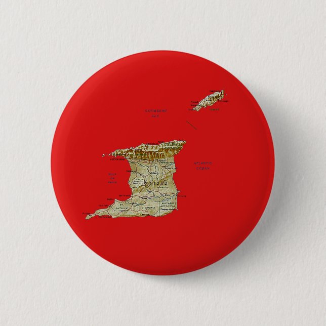 Trinidad and Tobago Map Button (Front)