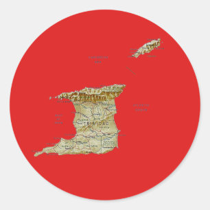 Trinidad and Tobago Map Sticker