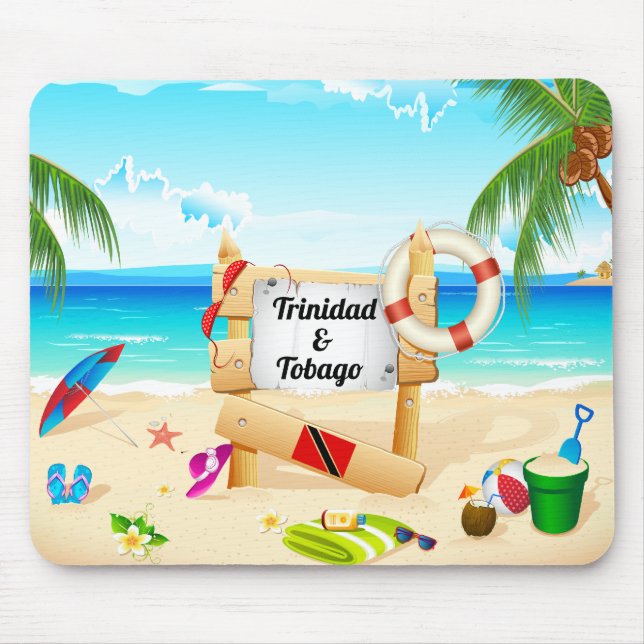 Trinidad and Tobago Maracas Beach Mouse Pad (Front)