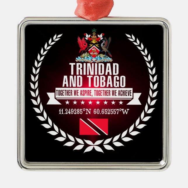 Trinidad and Tobago Metal Tree Decoration (Front)