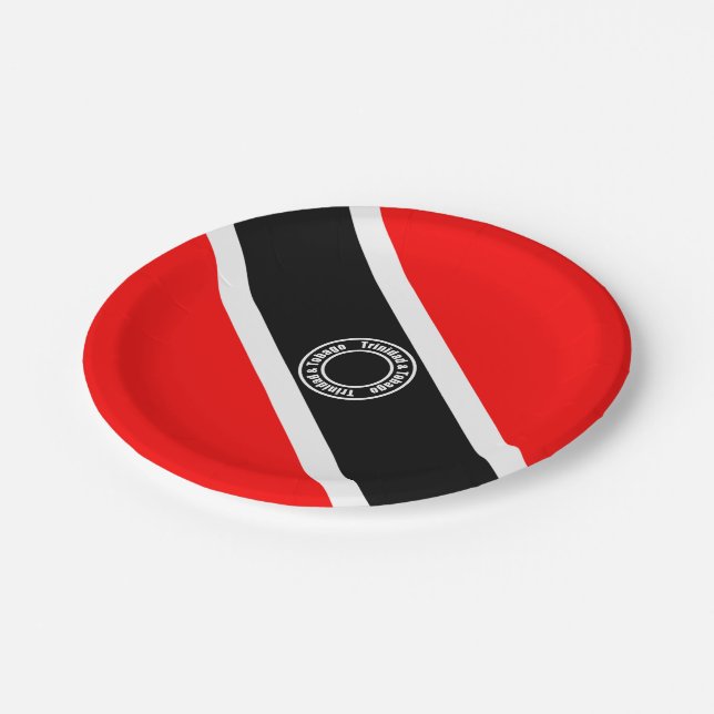 Trinidad and Tobago Paper Plate (Angled)