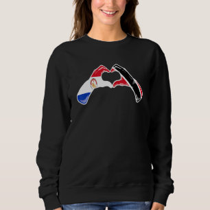 Trinidad And Tobago Paraguay Flag Heart Mix Herita Sweatshirt