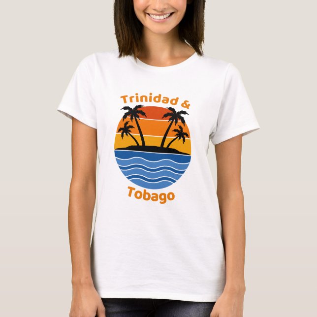 Trinidad and Tobago Retro Sunset T-Shirt (Front)