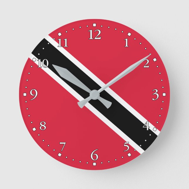 Trinidad and Tobago Round Clock (Front)
