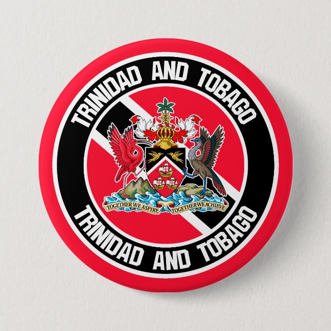 Trinidad and Tobago Round Emblem 7.5 Cm Round Badge (Front)