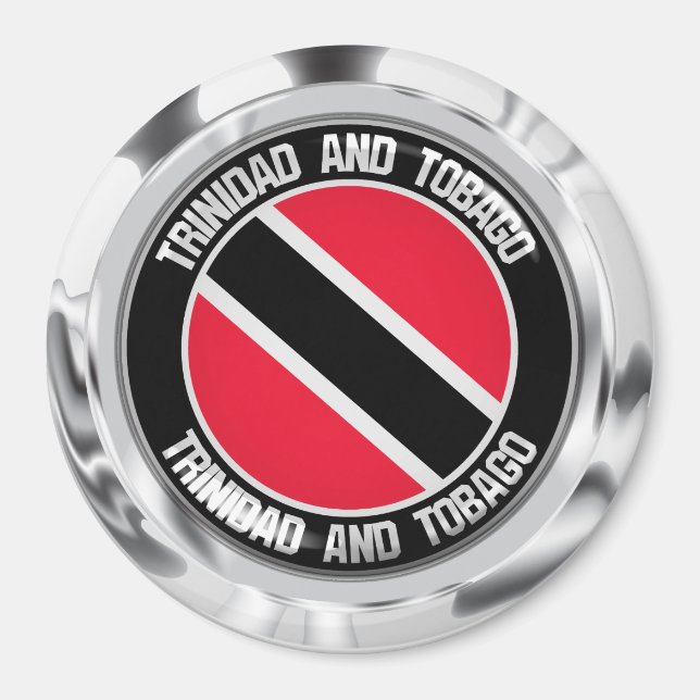 Trinidad and Tobago  Round Emblem Magnet (Front)