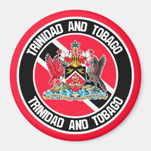 Trinidad and Tobago Round Emblem Magnet