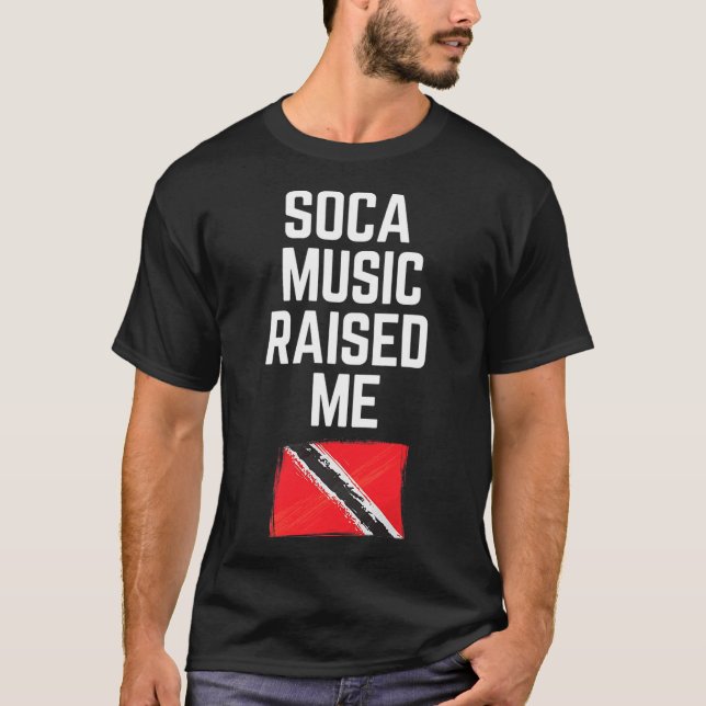 Trinidad and Tobago Sayings Soca Trini Pride Flag  T-Shirt (Front)
