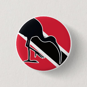 Trinidad and Tobago Scarlet Ibis Trinidadian 3 Cm Round Badge