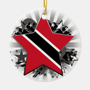 Trinidad and Tobago Star Ceramic Tree Decoration