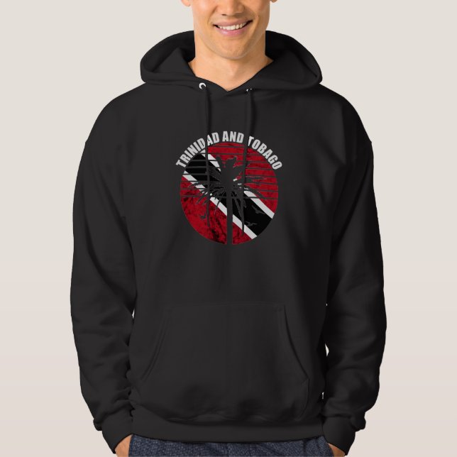 Trinidad And Tobago Summer Palm Tree Trinidadian R Hoodie (Front)