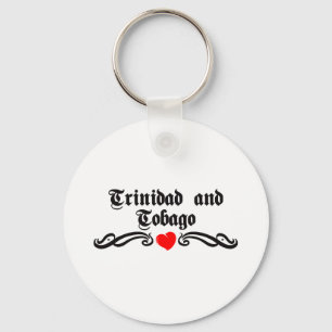 Trinidad and Tobago Tattoo Style Key Ring
