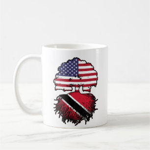 Trinidad and Tobago Trinidadian American USA Tree Coffee Mug