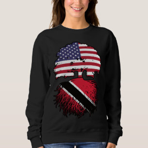 Trinidad and Tobago Trinidadian American USA Tree Sweatshirt