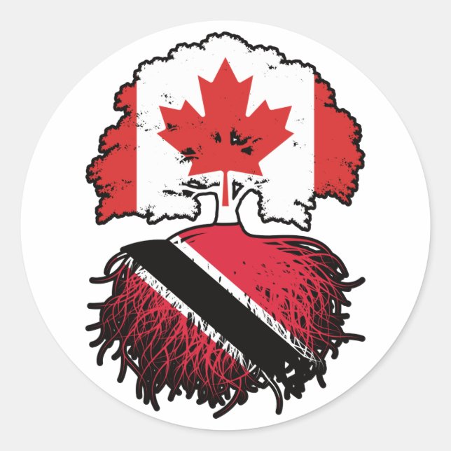 Trinidad and Tobago Trinidadian Canadian Canada Classic Round Sticker (Front)
