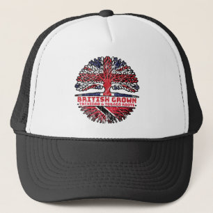Trinidad and Tobago Uk United Kingdom British Tree Trucker Hat