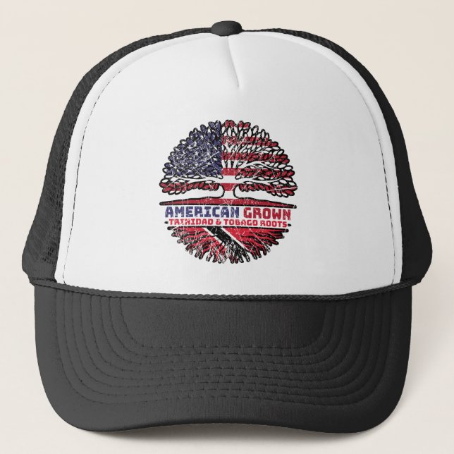 Trinidad and Tobago US American USA United States Trucker Hat (Front)