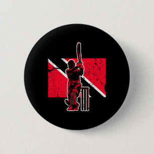 Trinidad And Togo Cricket 6 Cm Round Badge
