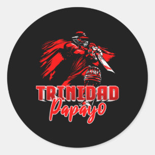 Trinidad And Togo Cricket T20 - Papayo  Classic Round Sticker
