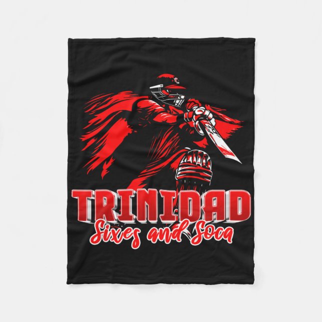 Trinidad And Togo Cricket T20 - Sixes And Soca  Fleece Blanket (Front)