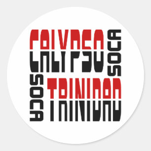 Trinidad Calypso Soca Cube Classic Round Sticker