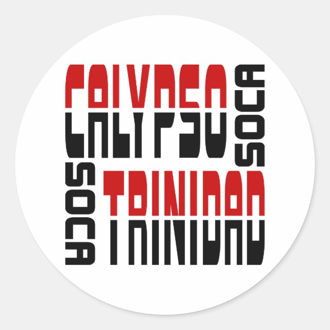 Trinidad Calypso Soca Cube Classic Round Sticker (Front)