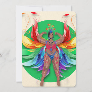 Trinidad Carnival Queen - Tropical Cards