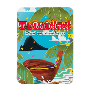 Trinidad cartoon travel poster magnet
