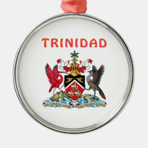 Trinidad Coat Of Arms Metal Ornament