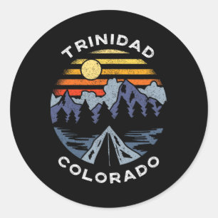 Trinidad Colorado Mountains Vacation Camping Souve Classic Round Sticker