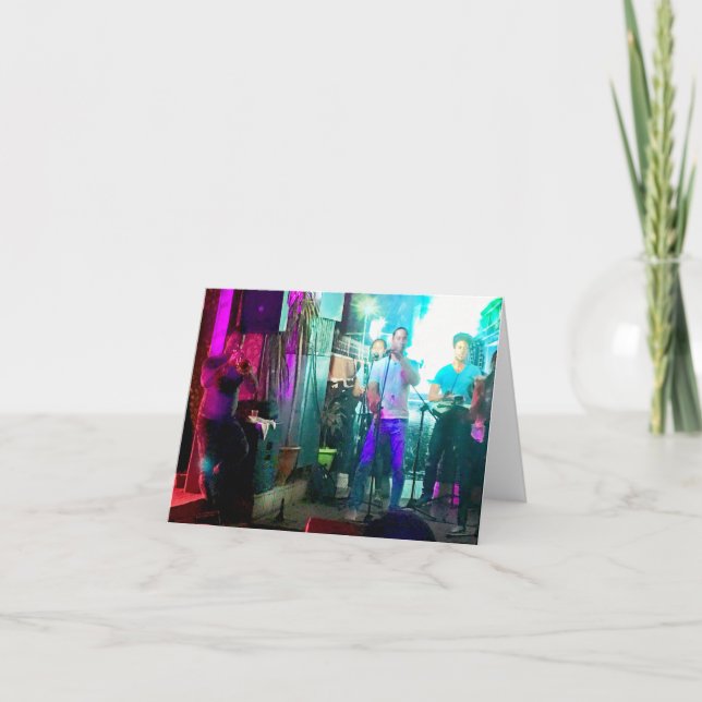 Trinidad Cuba jazz band Thank You Card (Front)