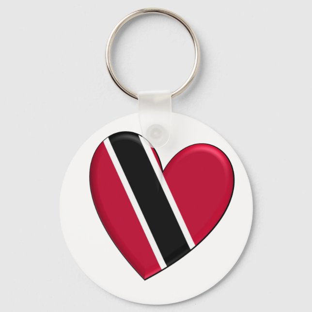 Trinidad Heart Flag Key Ring (Front)