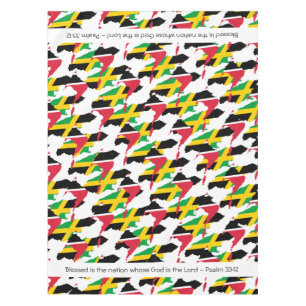 TRINIDAD JAMAICA Flag Customised Scripture Tablecloth
