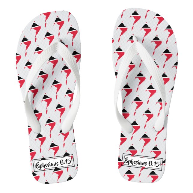 TRINIDAD TOBAGO Christian Scripture Custom Thongs (Footbed)