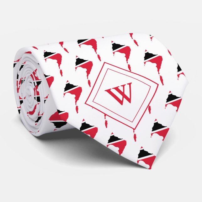 TRINIDAD TOBAGO Christian Scripture J3:16 Monogram Tie (Rolled)