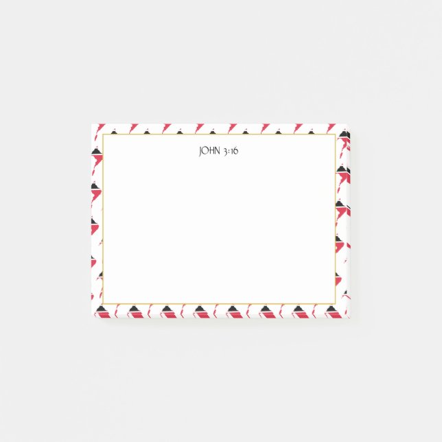 TRINIDAD TOBAGO Christian Scripture Post-it Notes (Front)