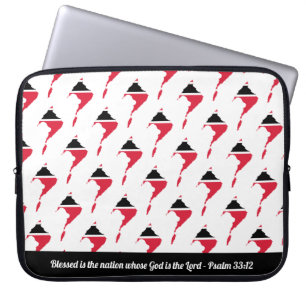TRINIDAD & TOBAGO Custom Scripture Laptop Laptop Sleeve
