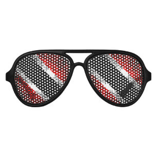 Trinidad & Tobago Dot Pattern Flag Aviator Sunglasses