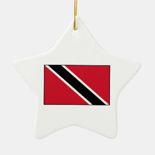 Trinidad & Tobago Flag Ceramic Ornament