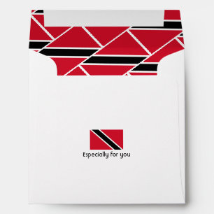 TRINIDAD TOBAGO FLAG Custom Square Envelope