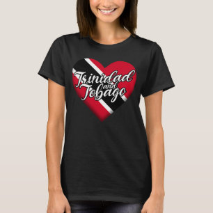 Trinidad Tobago Flag Heart Pride  Tobagonian Trini T-Shirt